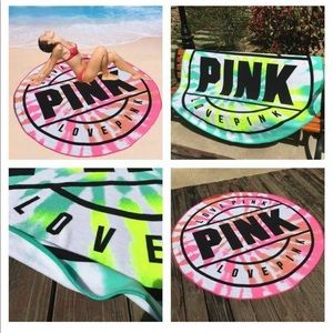 PINK Round Beach Towel